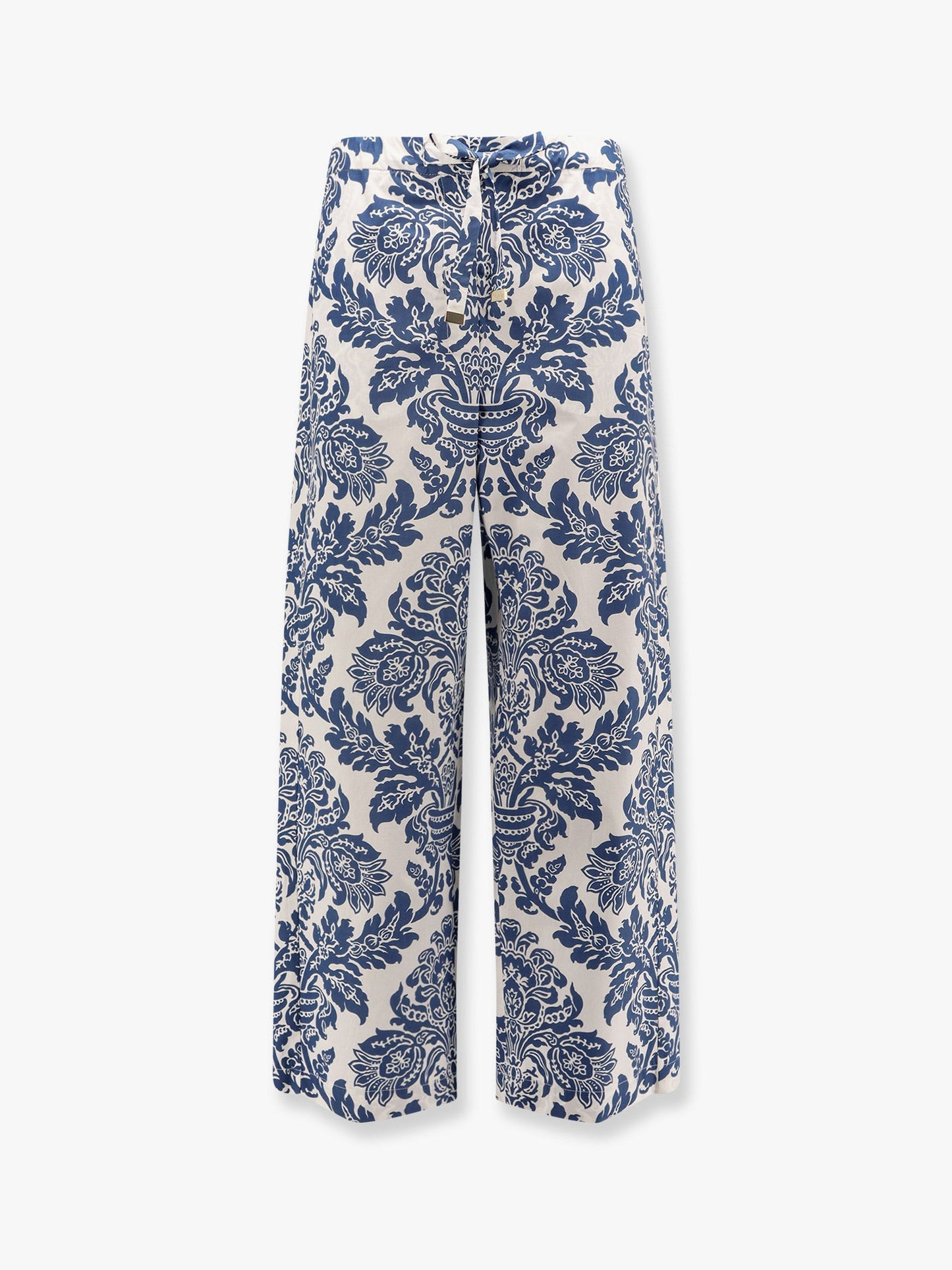 Merano cotton trouser with floral print