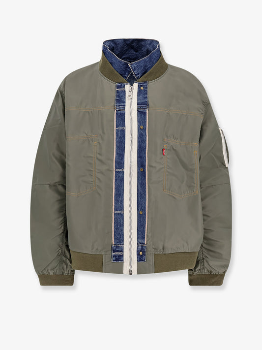 Levi's x Sacai reversible denim and nylon bomber jacket