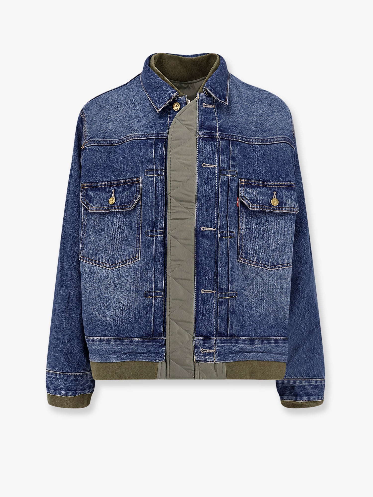Levi's x Sacai reversible denim and nylon bomber jacket