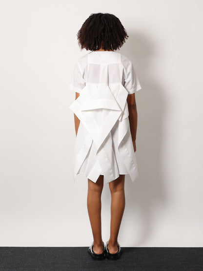 Dress with draped cotton inserts on the back thumbnail