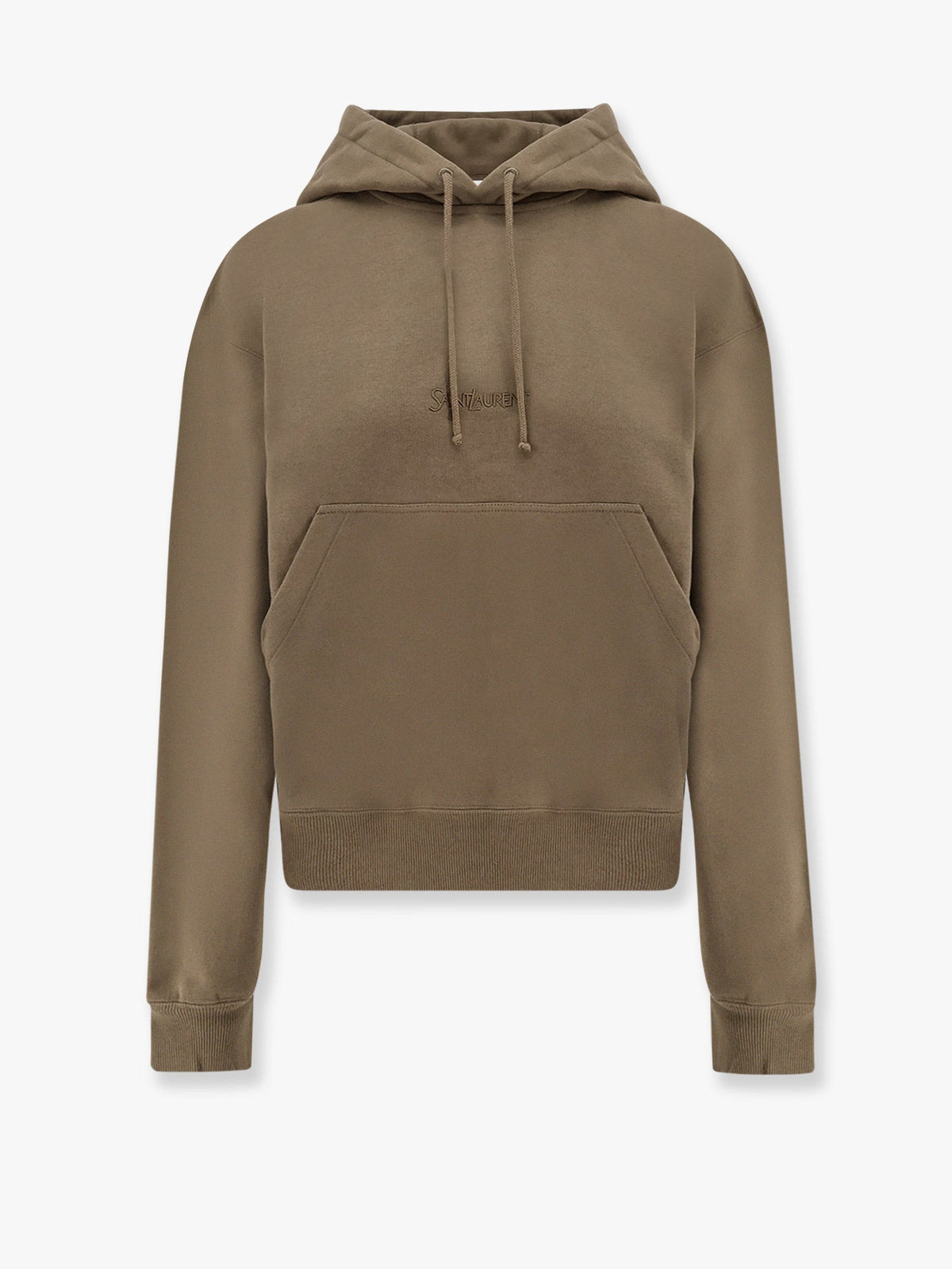 Cotton sweatshirt with logo embroidery