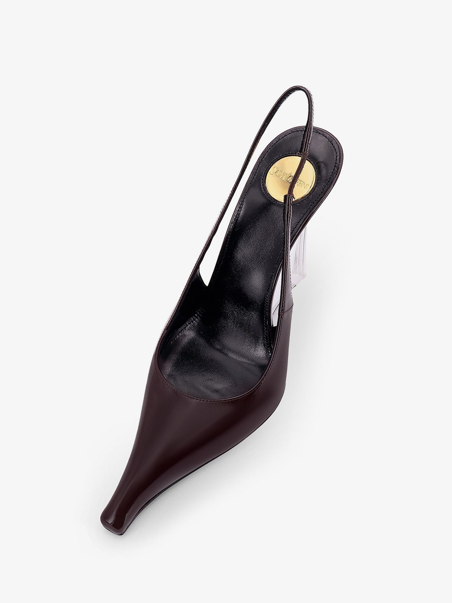 Miller 110 patent leather slingback décolleté