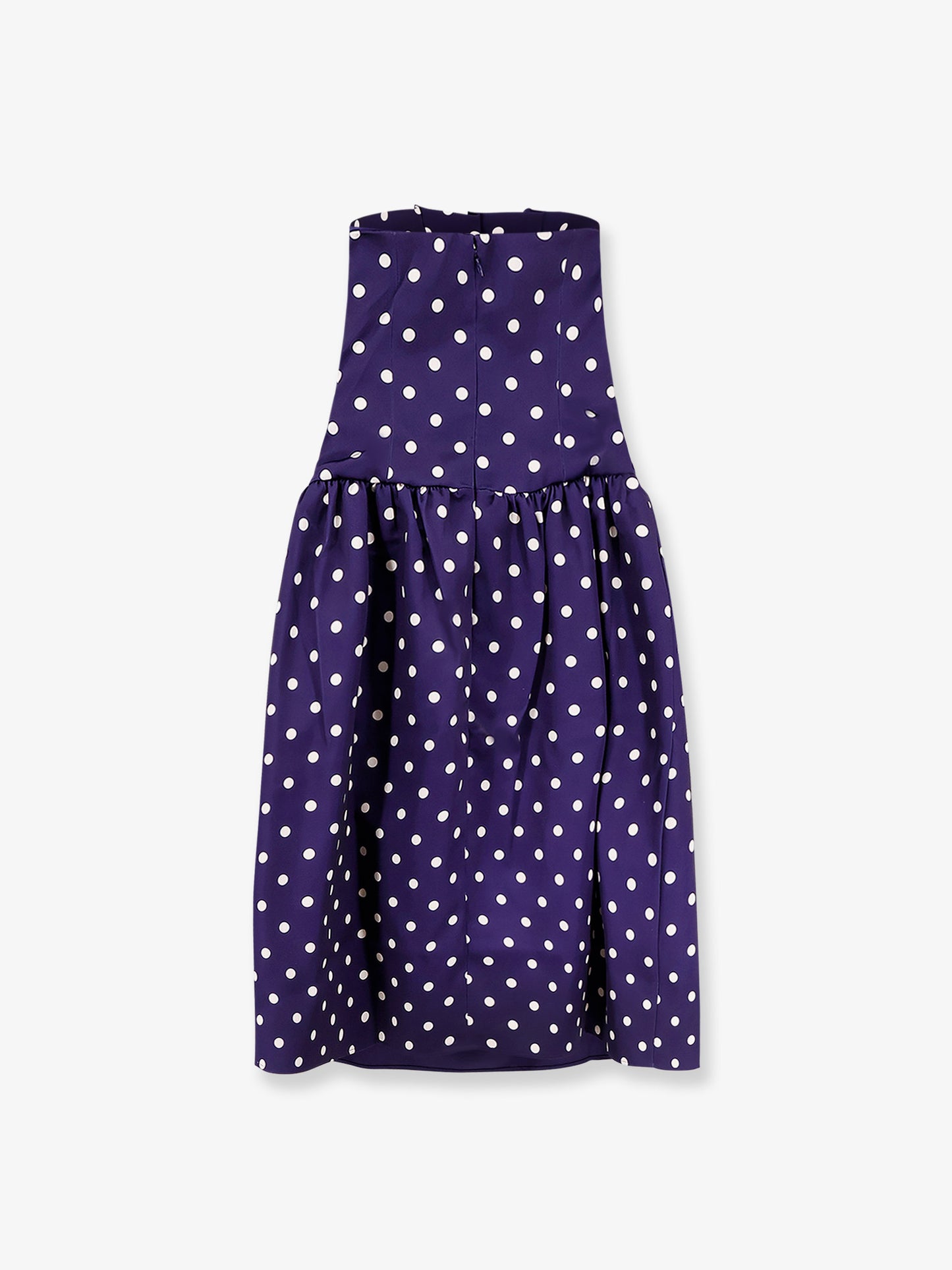Satin dotted midi dress
