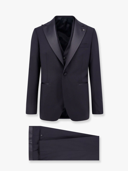 Virgin wool tuxedo with vest