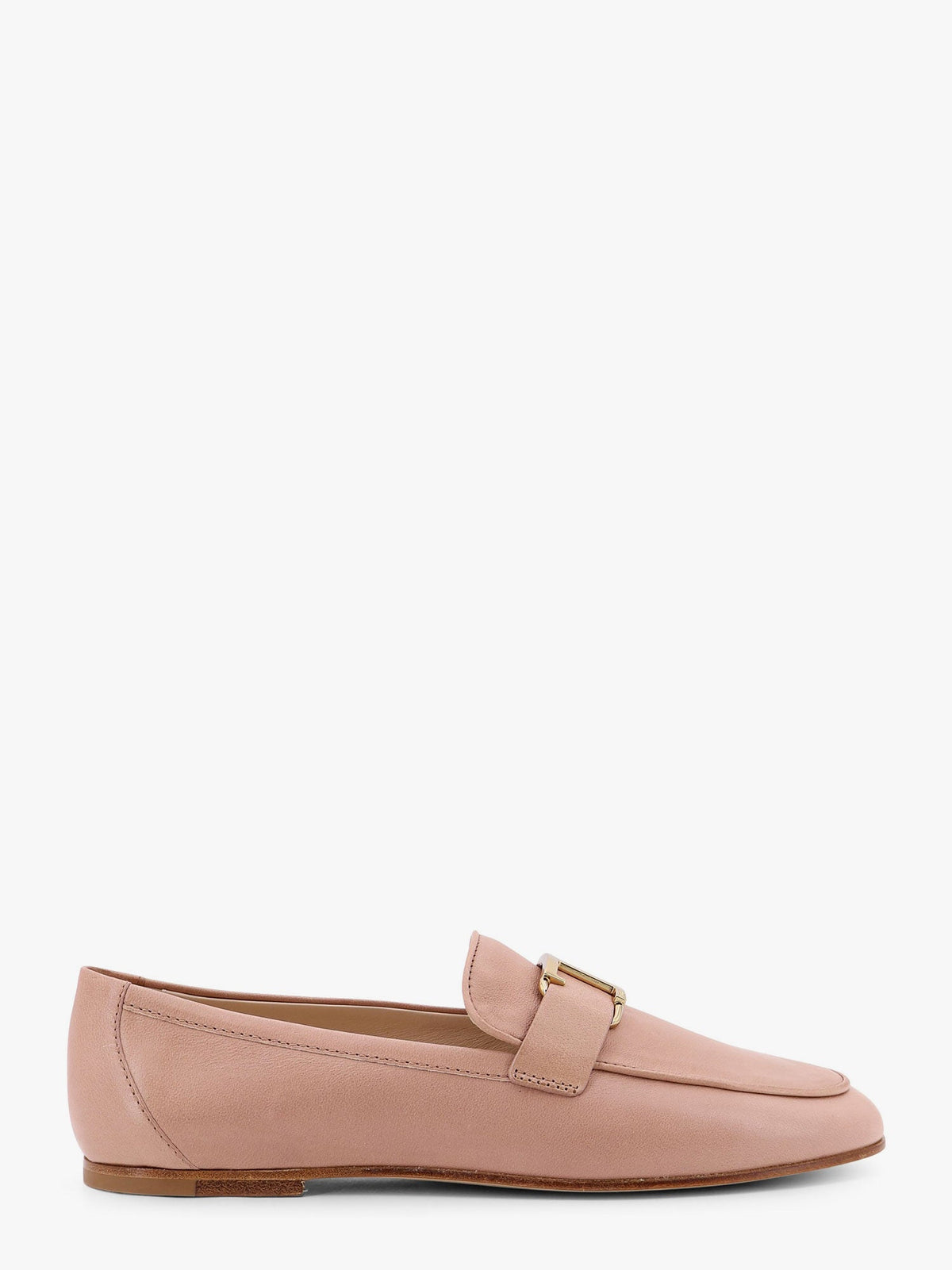 Leather loafer metal detail
