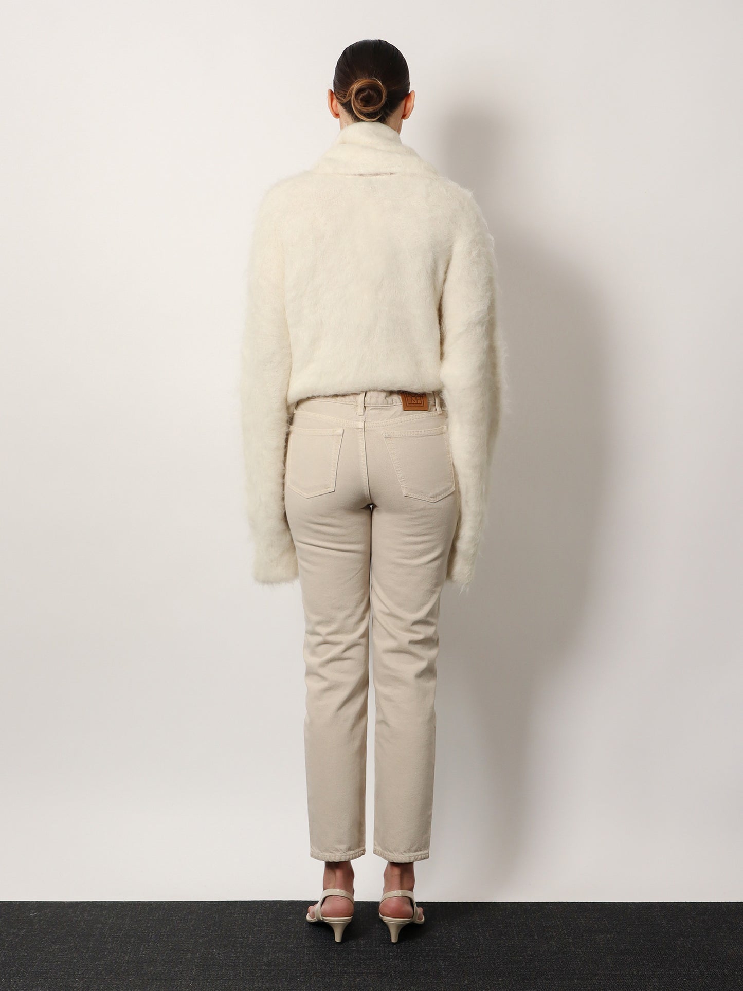 Low taper denim trouser