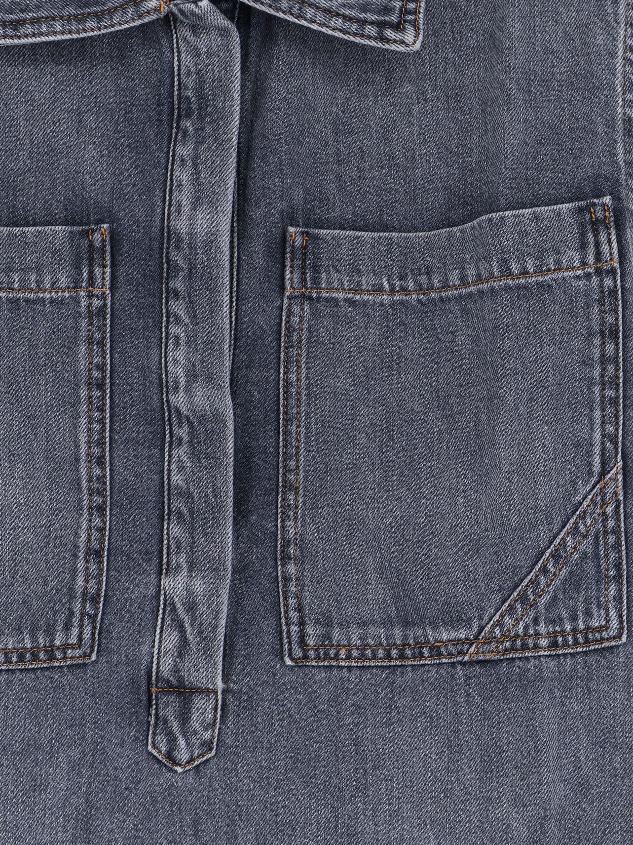 Camicia in denim con profili sfrangiati