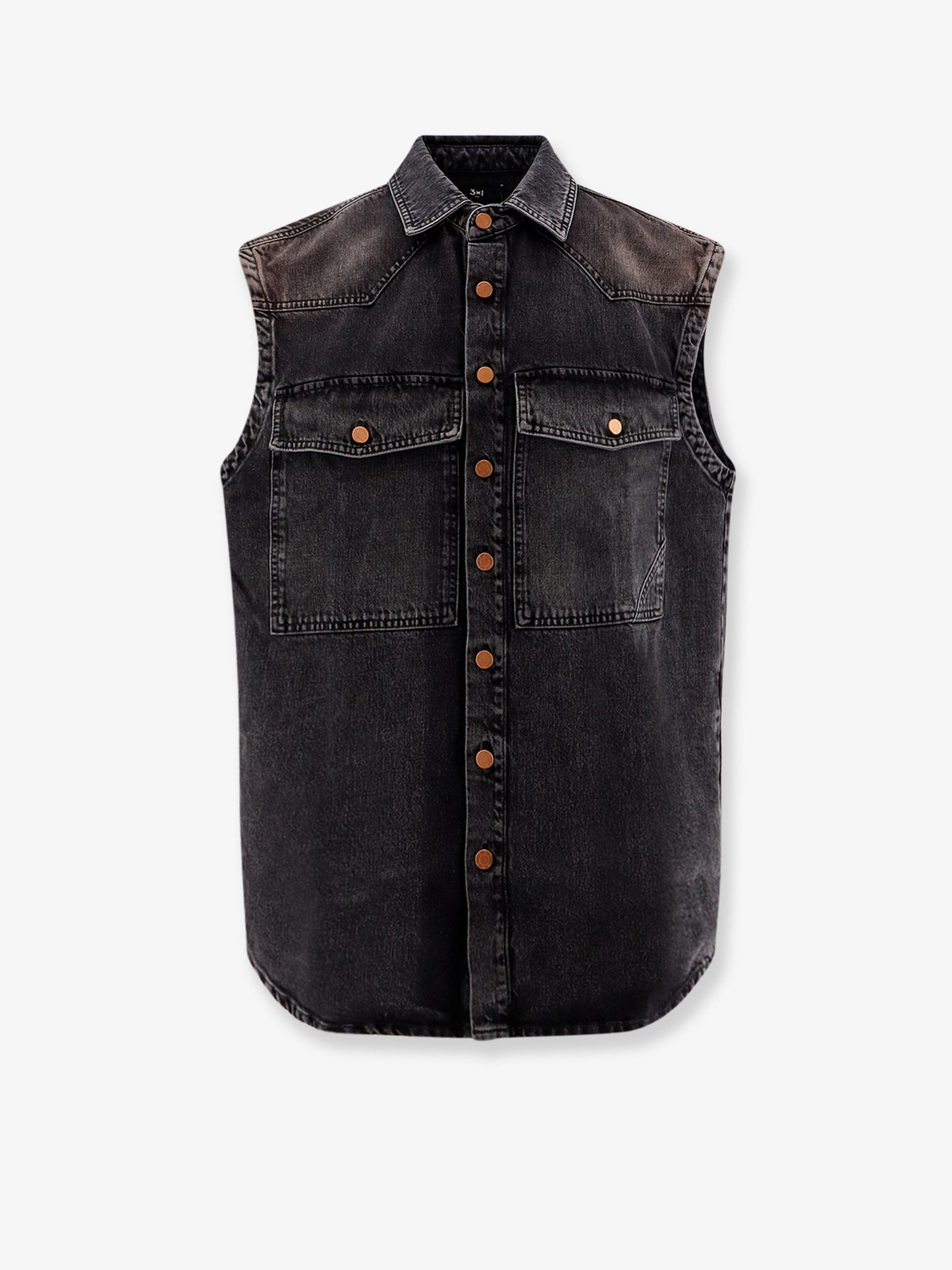 Black denim oversize shirt