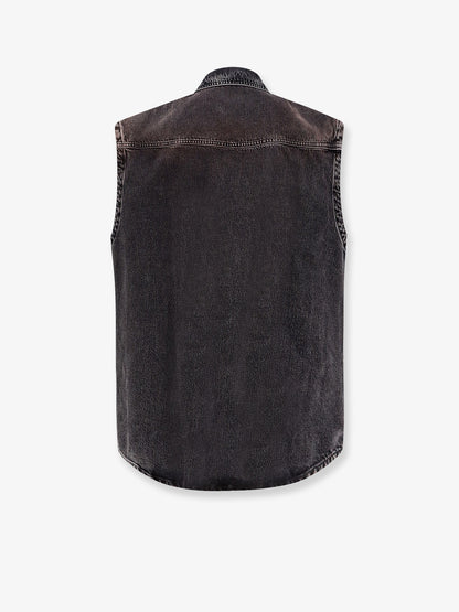 Black denim oversize shirt thumbnail