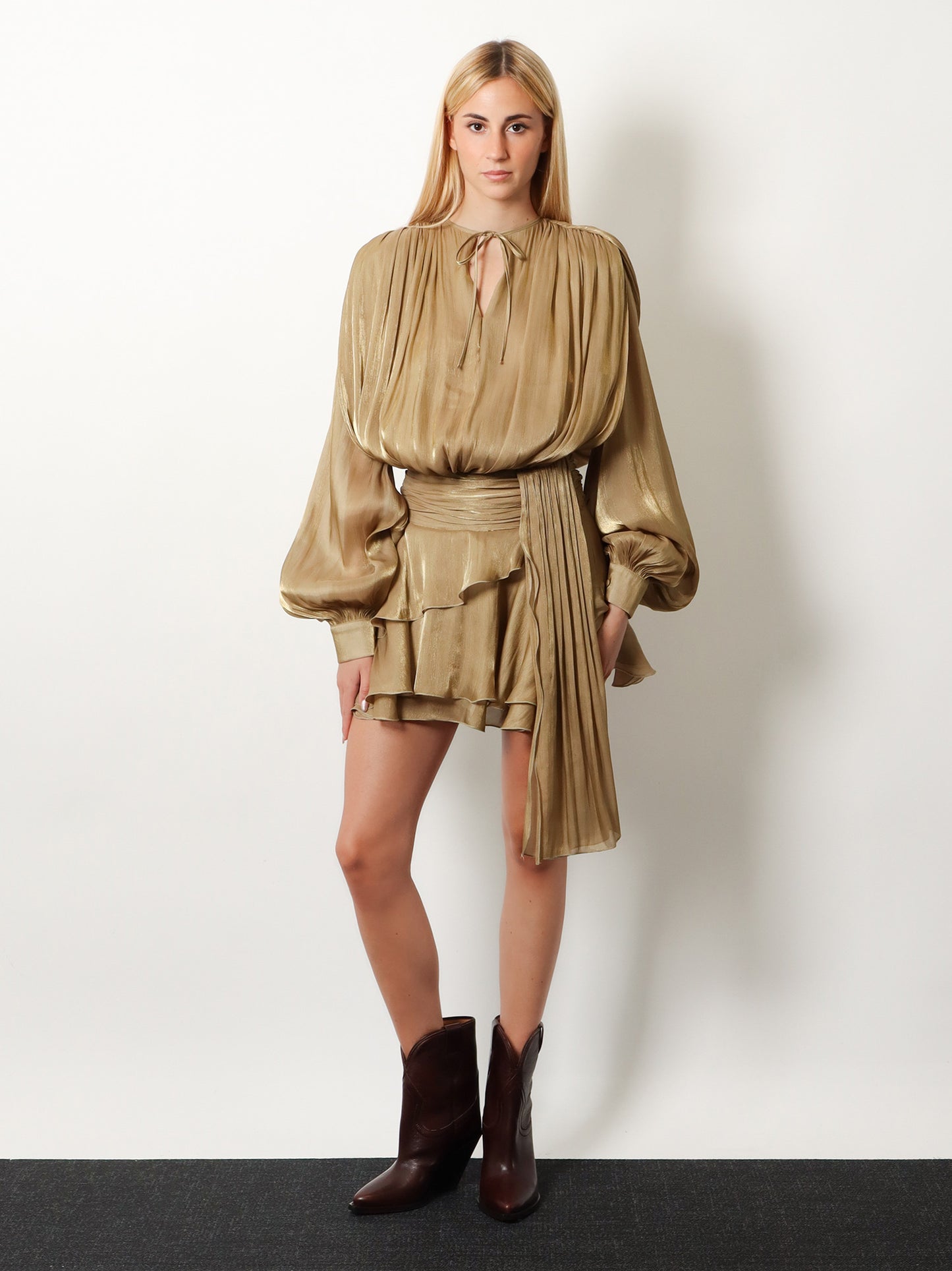 Flounced mini dress
