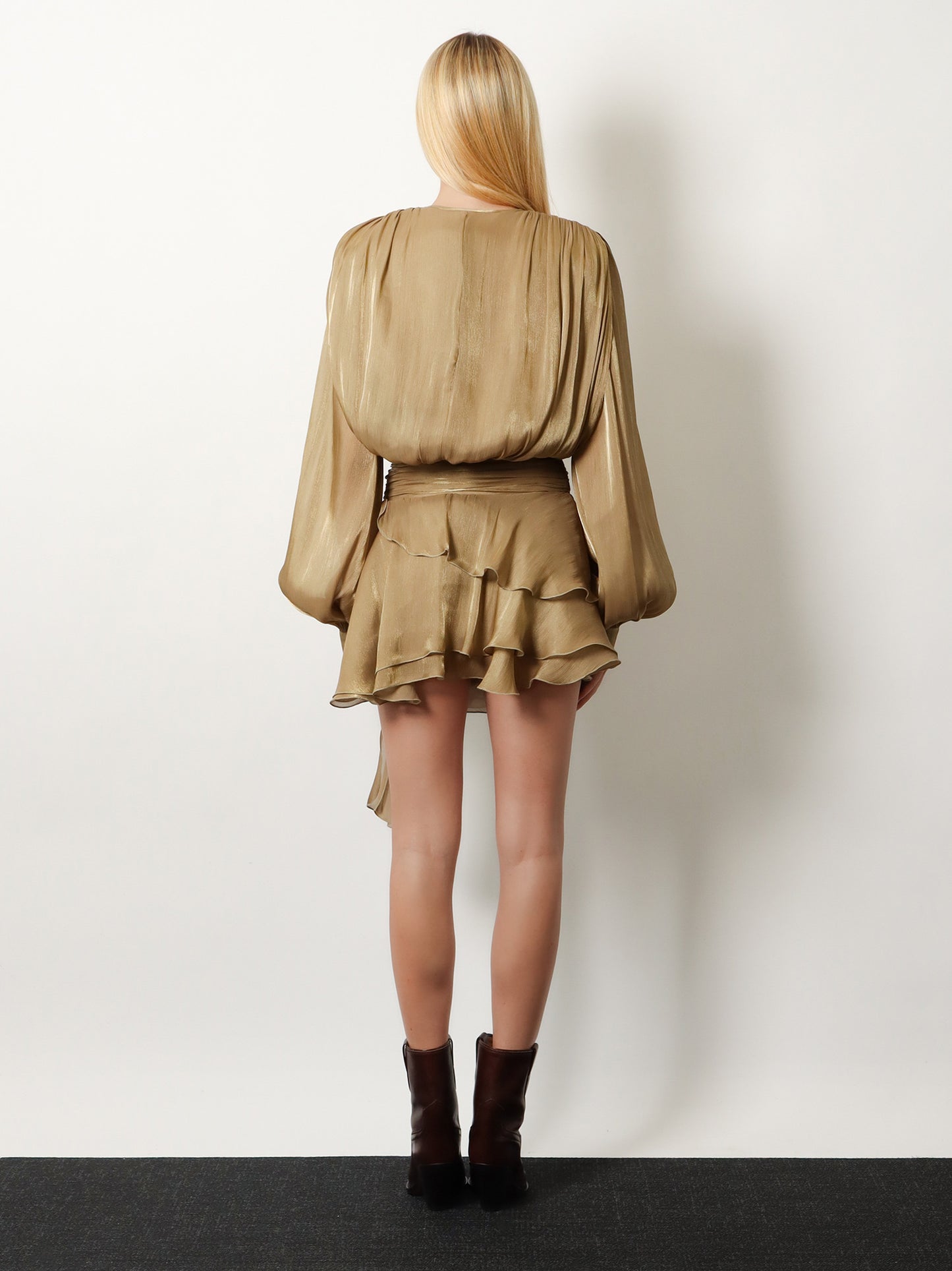 Flounced mini dress