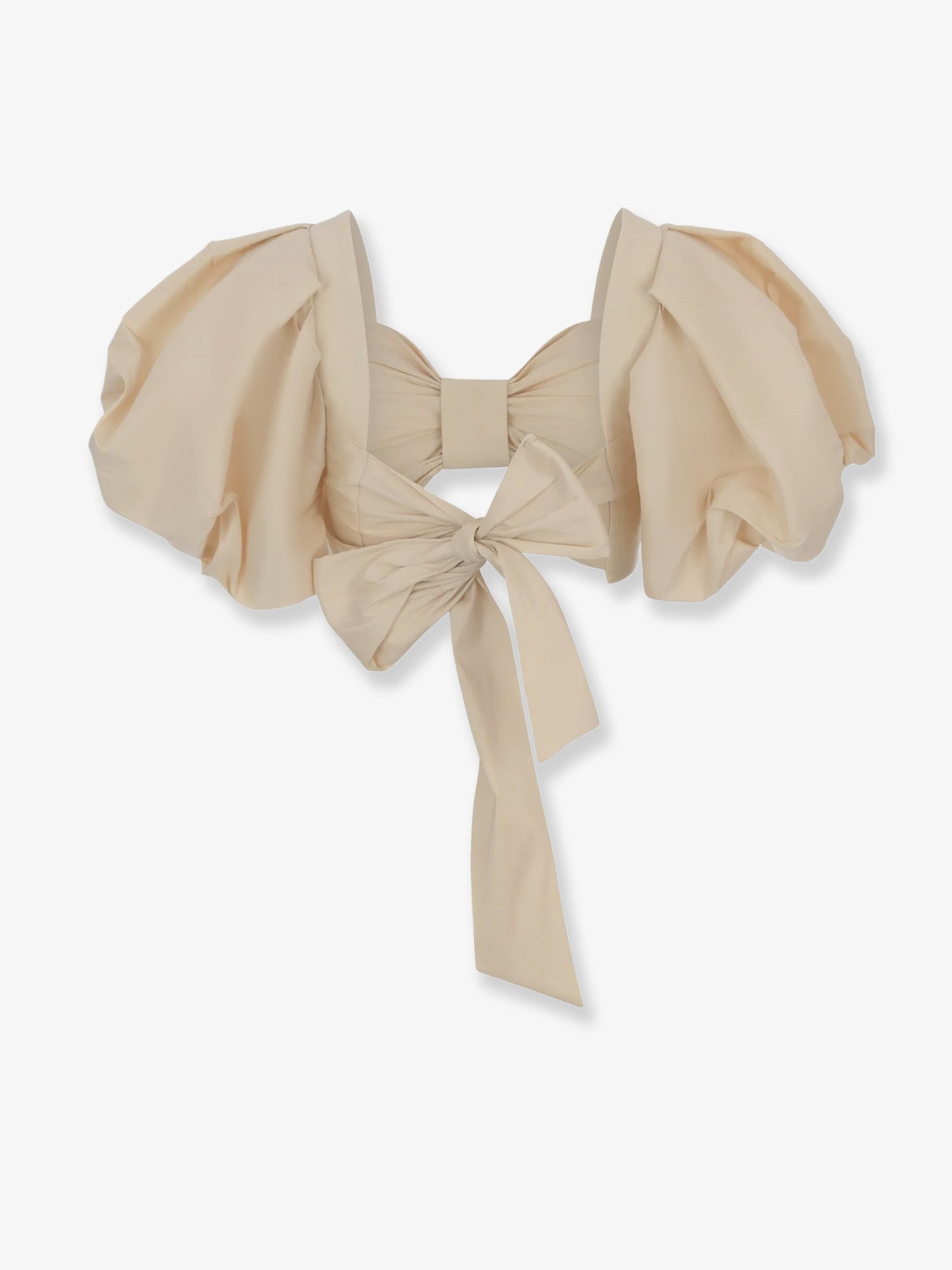 Cropped shantung effect fabric top