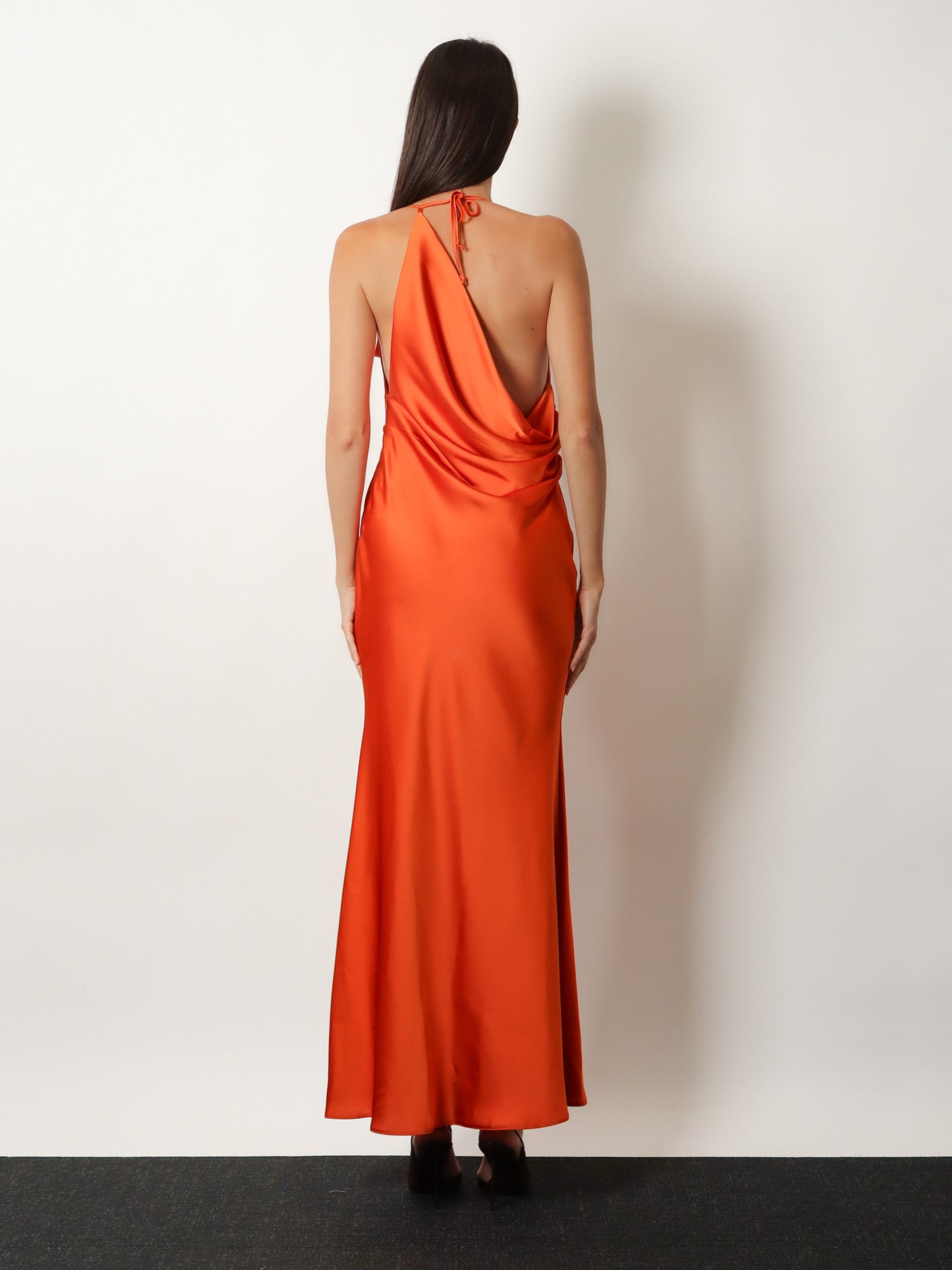 Satin long dress