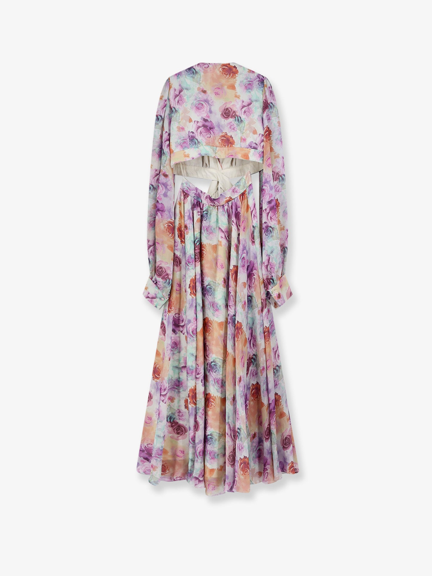 Long dress with multicolor floral print