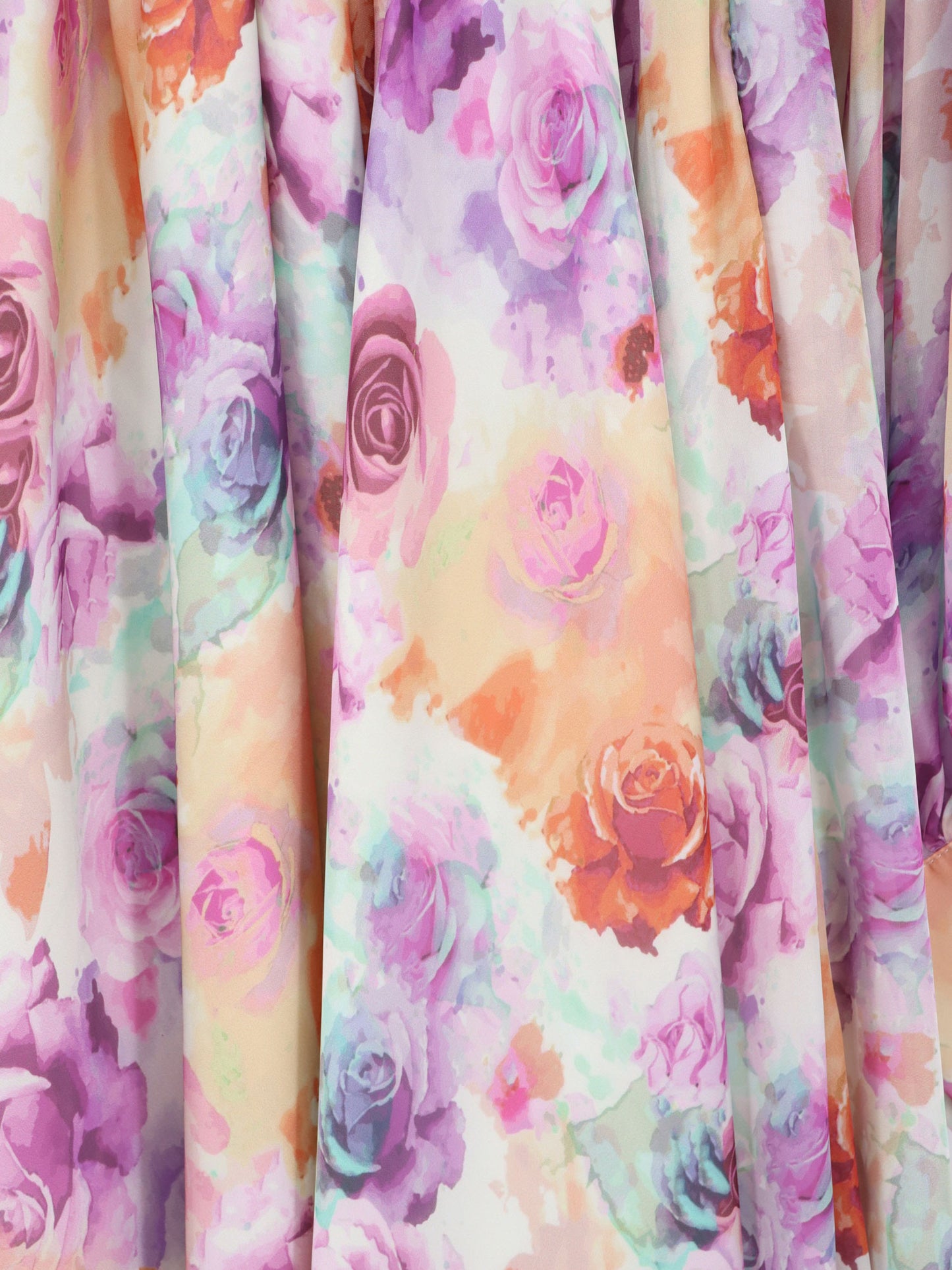 Long dress with multicolor floral print