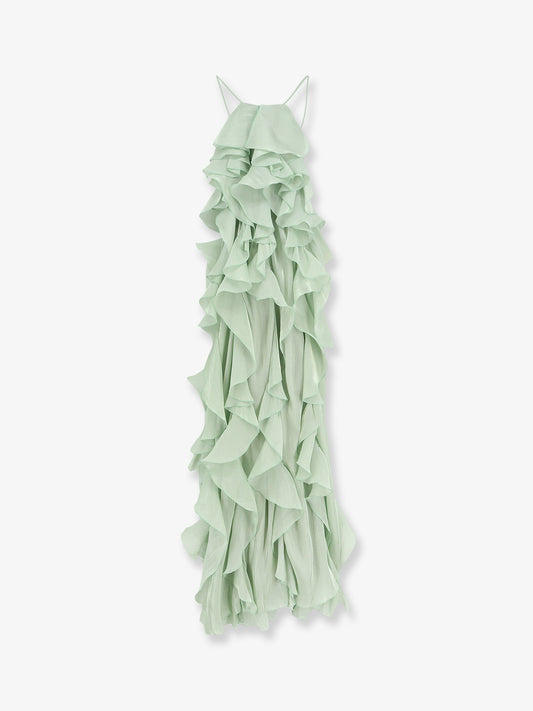 Long dress with ruffles