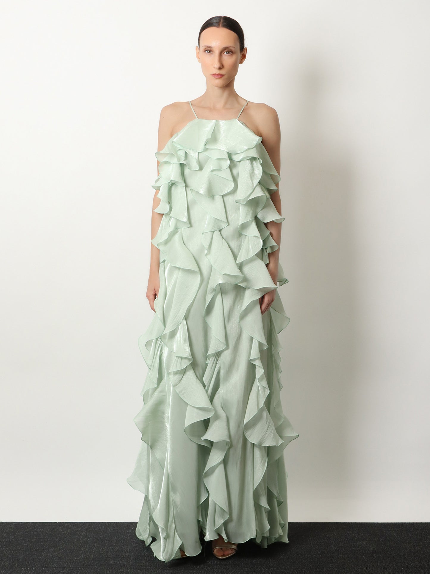 Long dress with ruffles