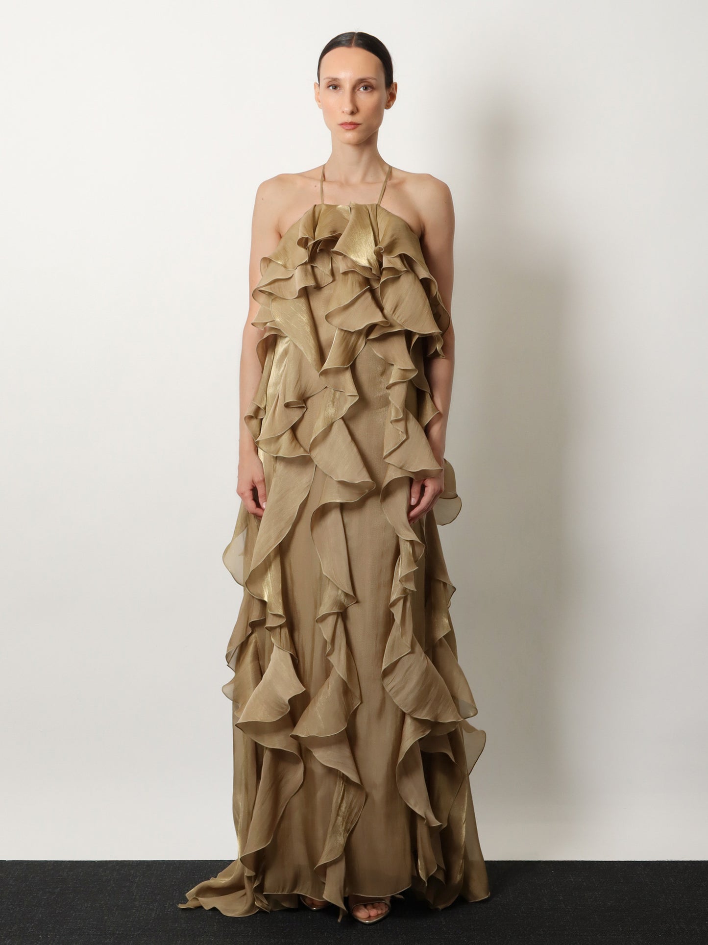 Long dress with ruffles