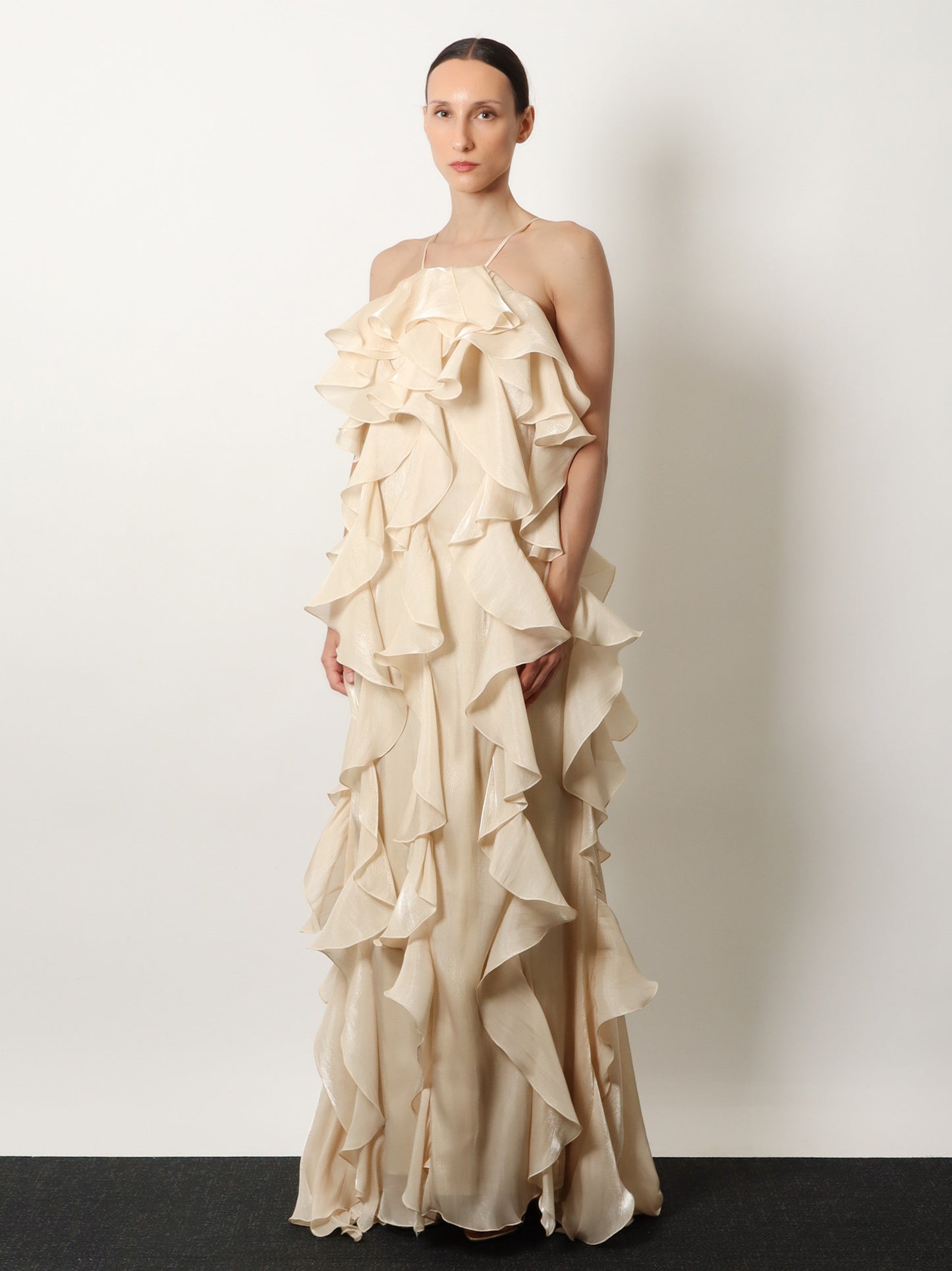 Long dress with ruffles