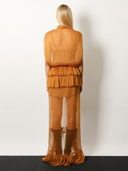 Asymmetric voile dress thumbnail