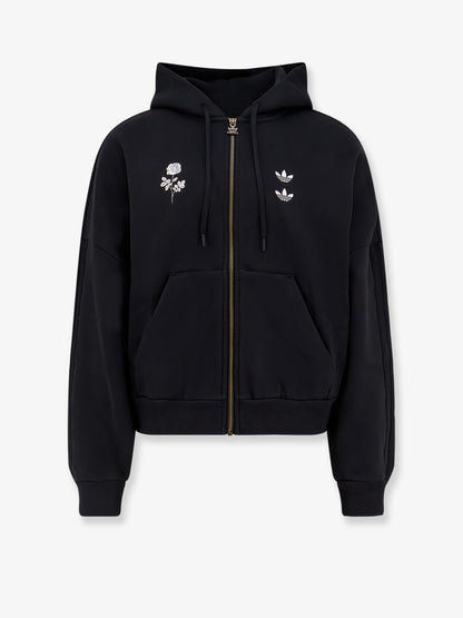 Cotton blend sweatshirt with embroidered logo on the front thumbnail