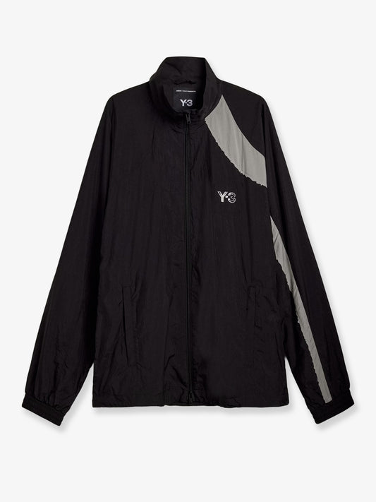 Water-repellent nylon jacket with front logo