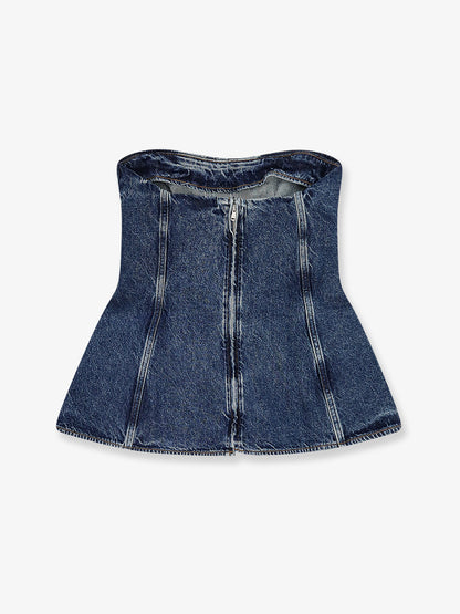Lara Corset denim top thumbnail