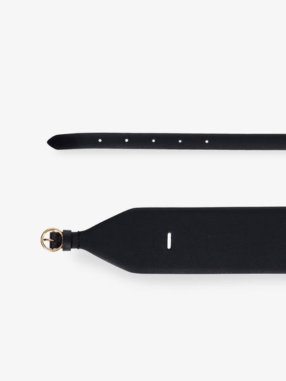 Maxi leather belt with metal buckle thumbnail