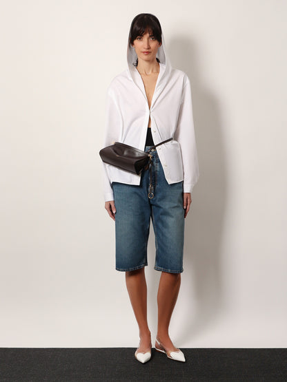 Borsa a tracolla Le Click East West Small in pelle thumbnail