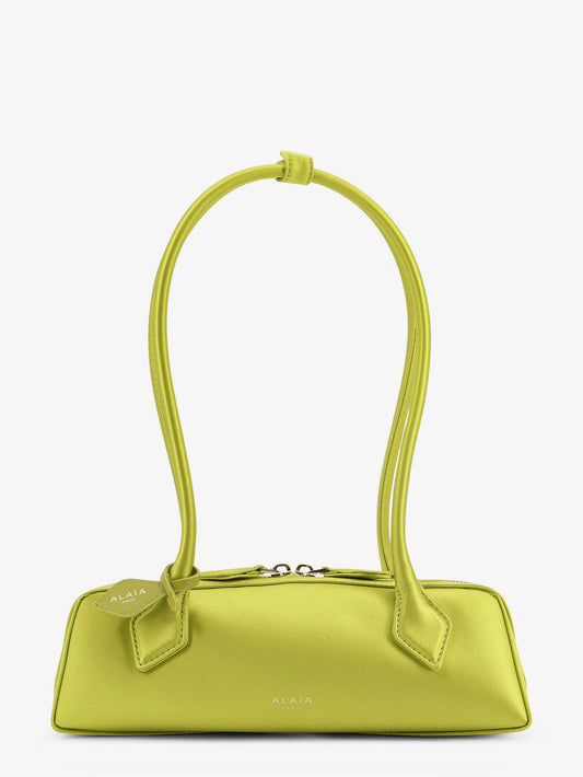 Le Teckel satin shoulder bag with front logo