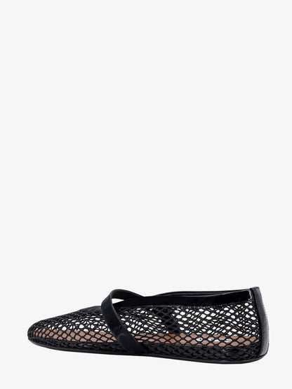 Fishnet ballerinas with leather profiles thumbnail