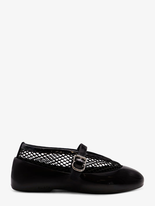 Rubber Flat mesh ballerinas