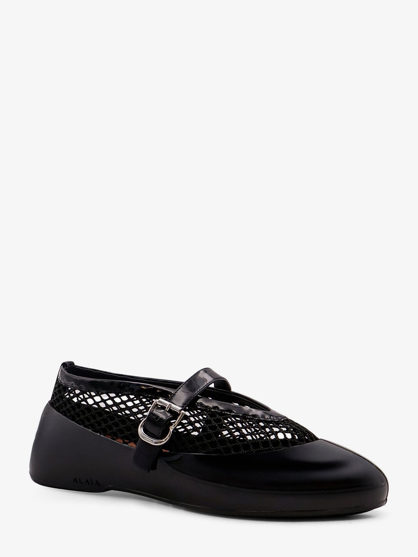 Rubber Flat mesh ballerinas