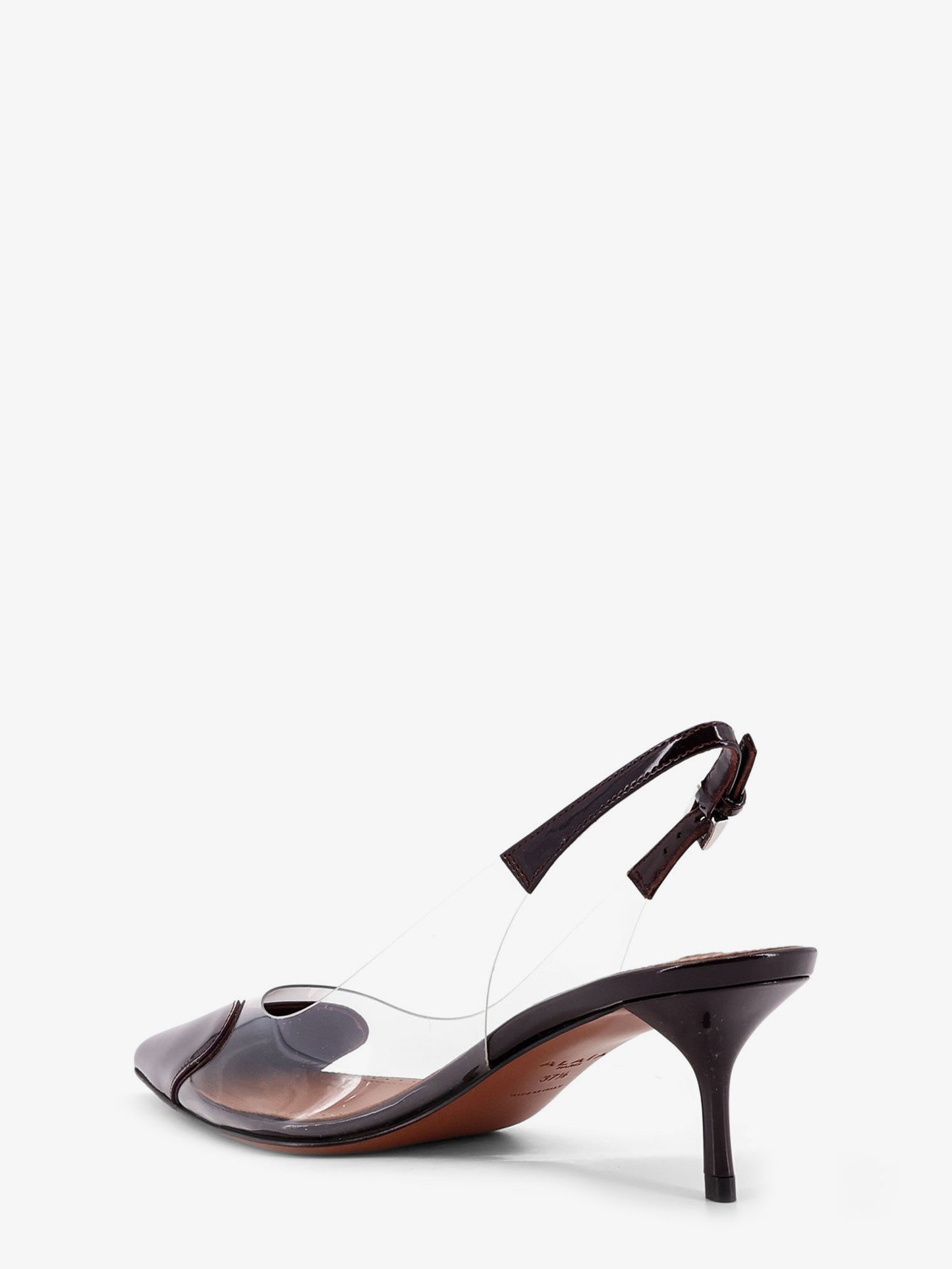 Le Coeur PVC and leather pumps