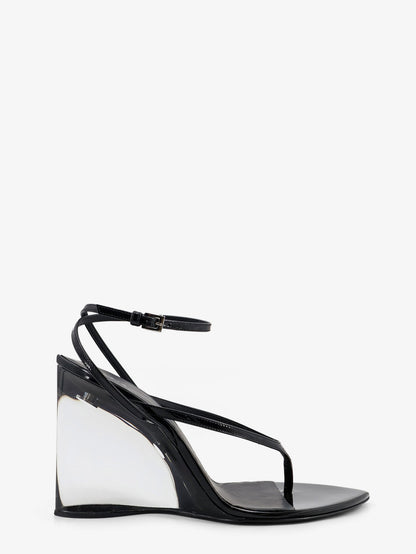 Leather sandals with plexiglass heels thumbnail