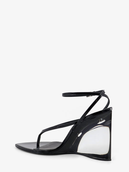 Leather sandals with plexiglass heels thumbnail