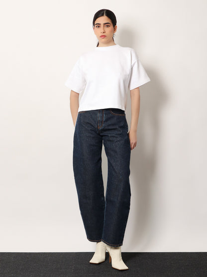 Boxy cotton blend t-shirt thumbnail