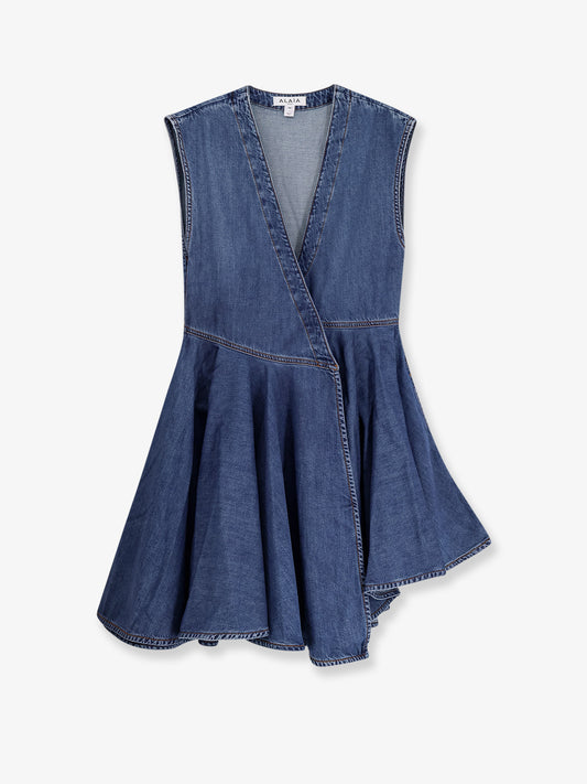 Wrap denim dress