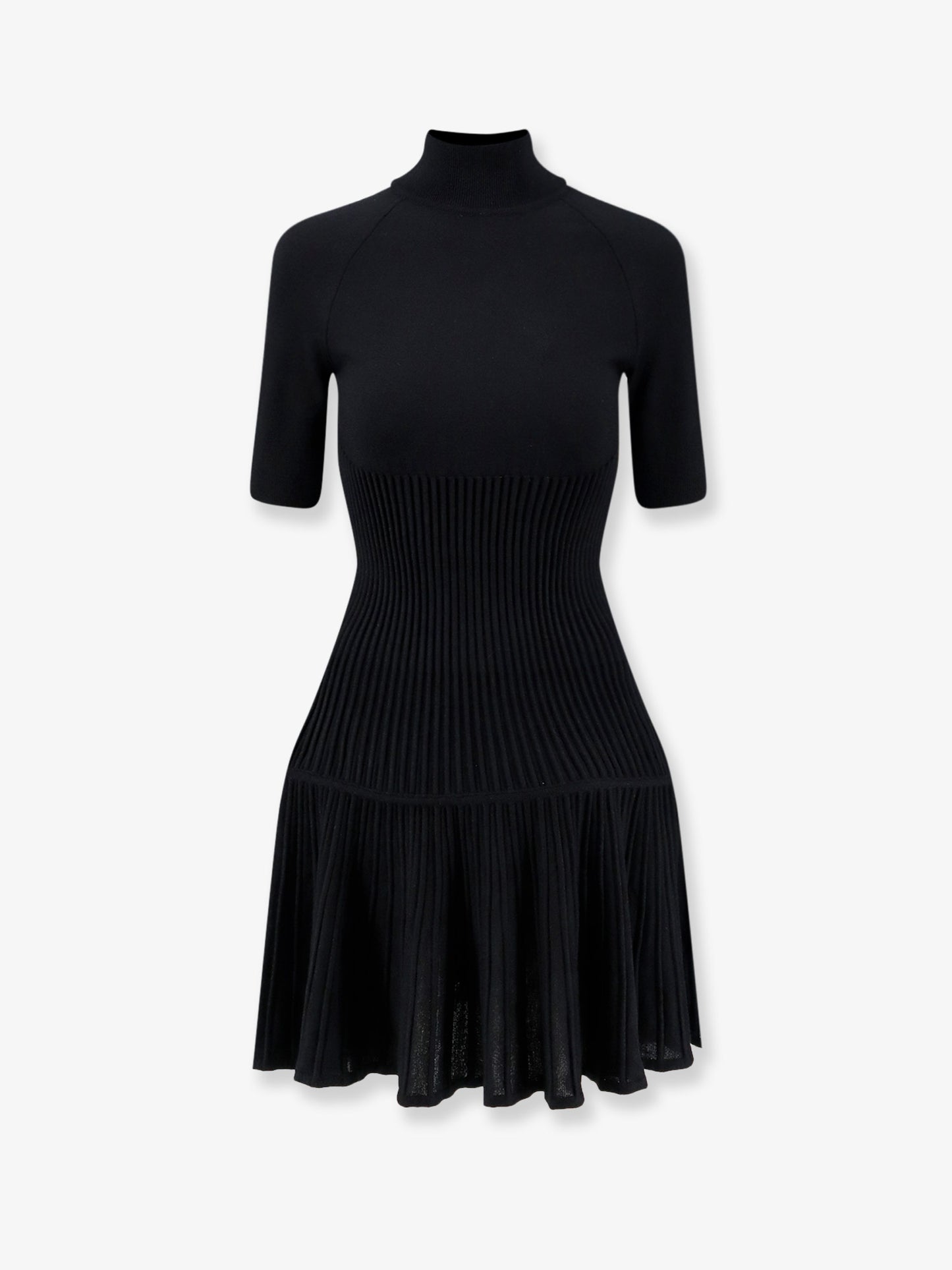 Crinoline wool blend short dress