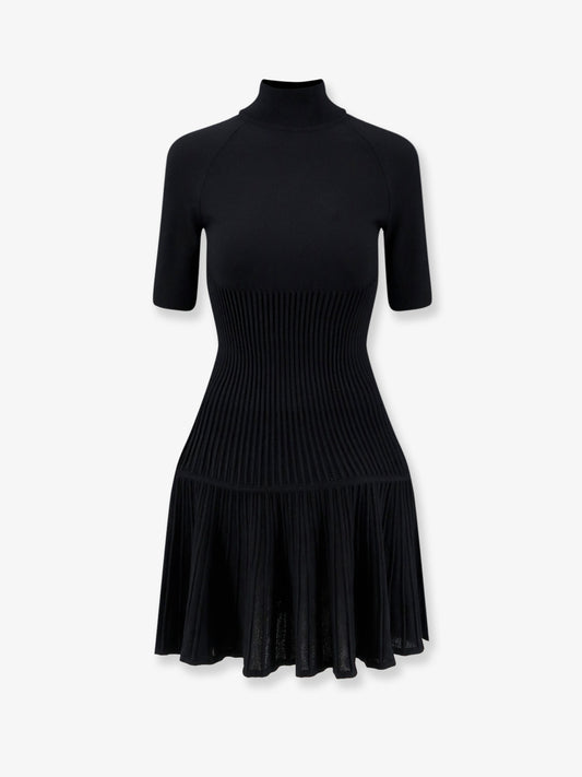 Crinoline wool blend short dress