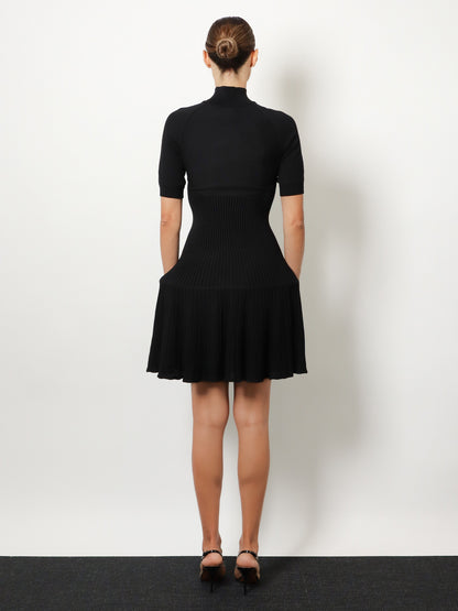 Crinoline wool blend short dress thumbnail