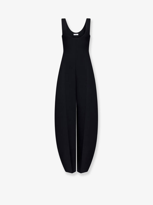 Round virgin wool jumpsuit