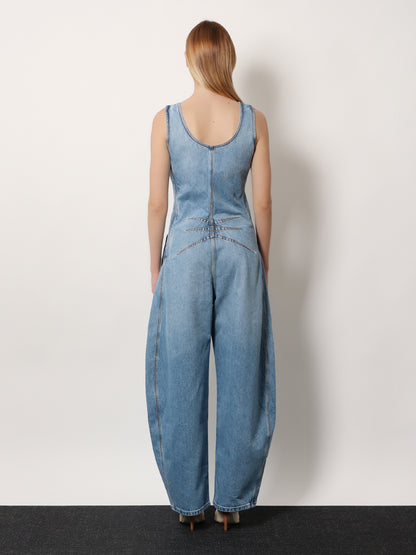 Round denim jumpsuit thumbnail