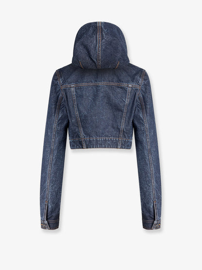 Hooded denim jacket thumbnail