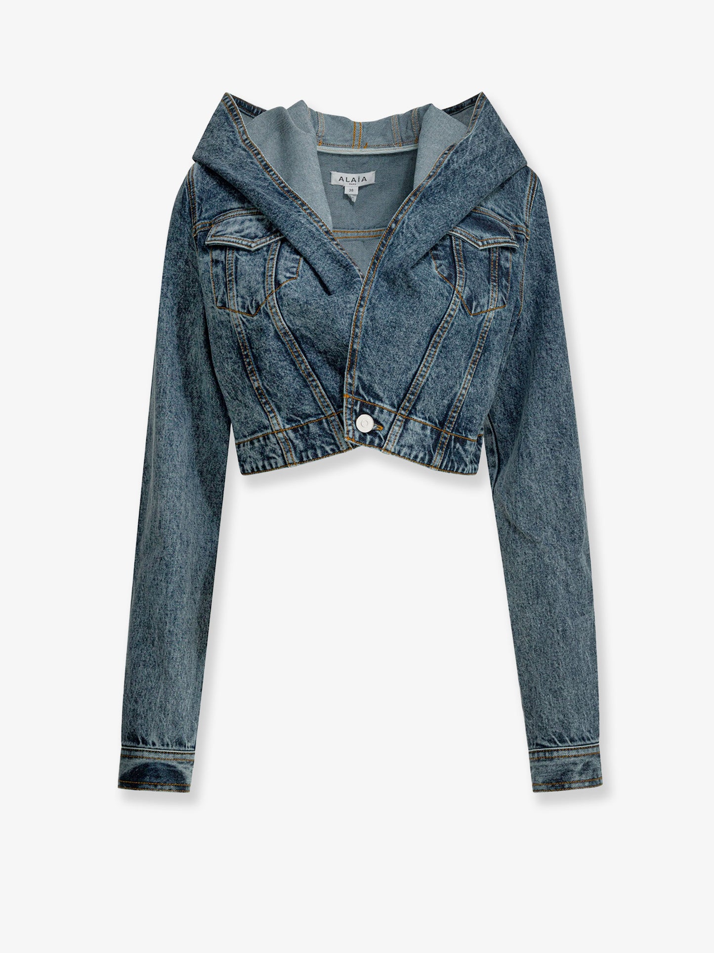 Hooded denim jacket