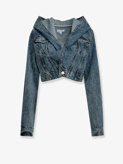 Hooded denim jacket thumbnail