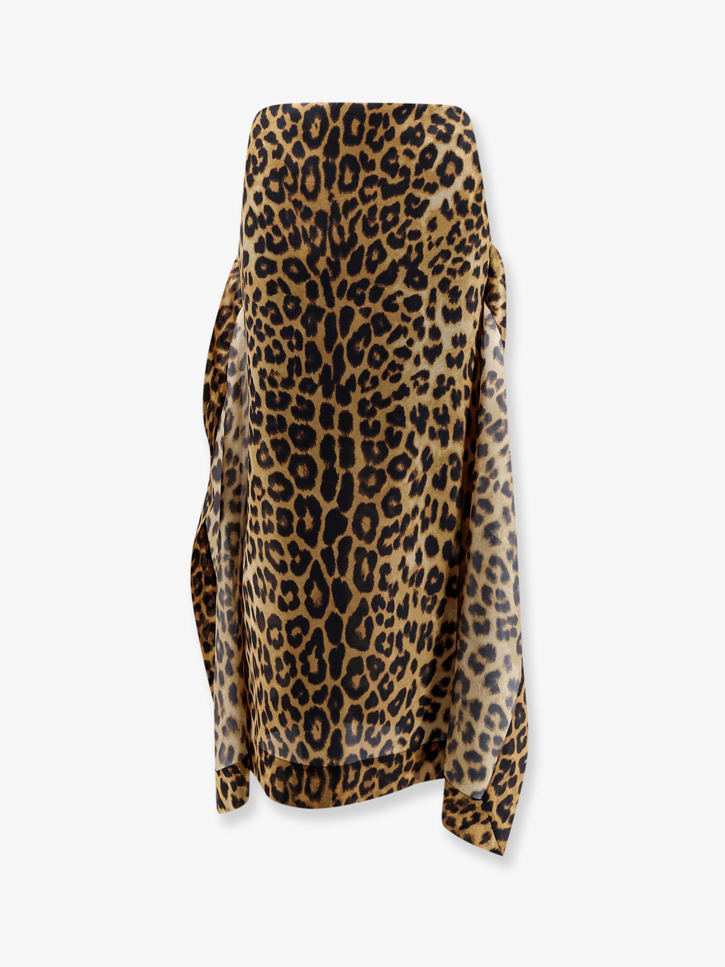 Gonna in seta con stampa animalier