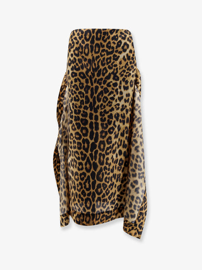 Gonna in seta con stampa animalier thumbnail