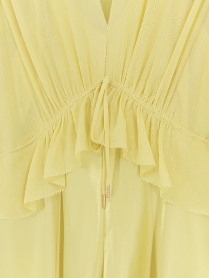 Satin long dress thumbnail
