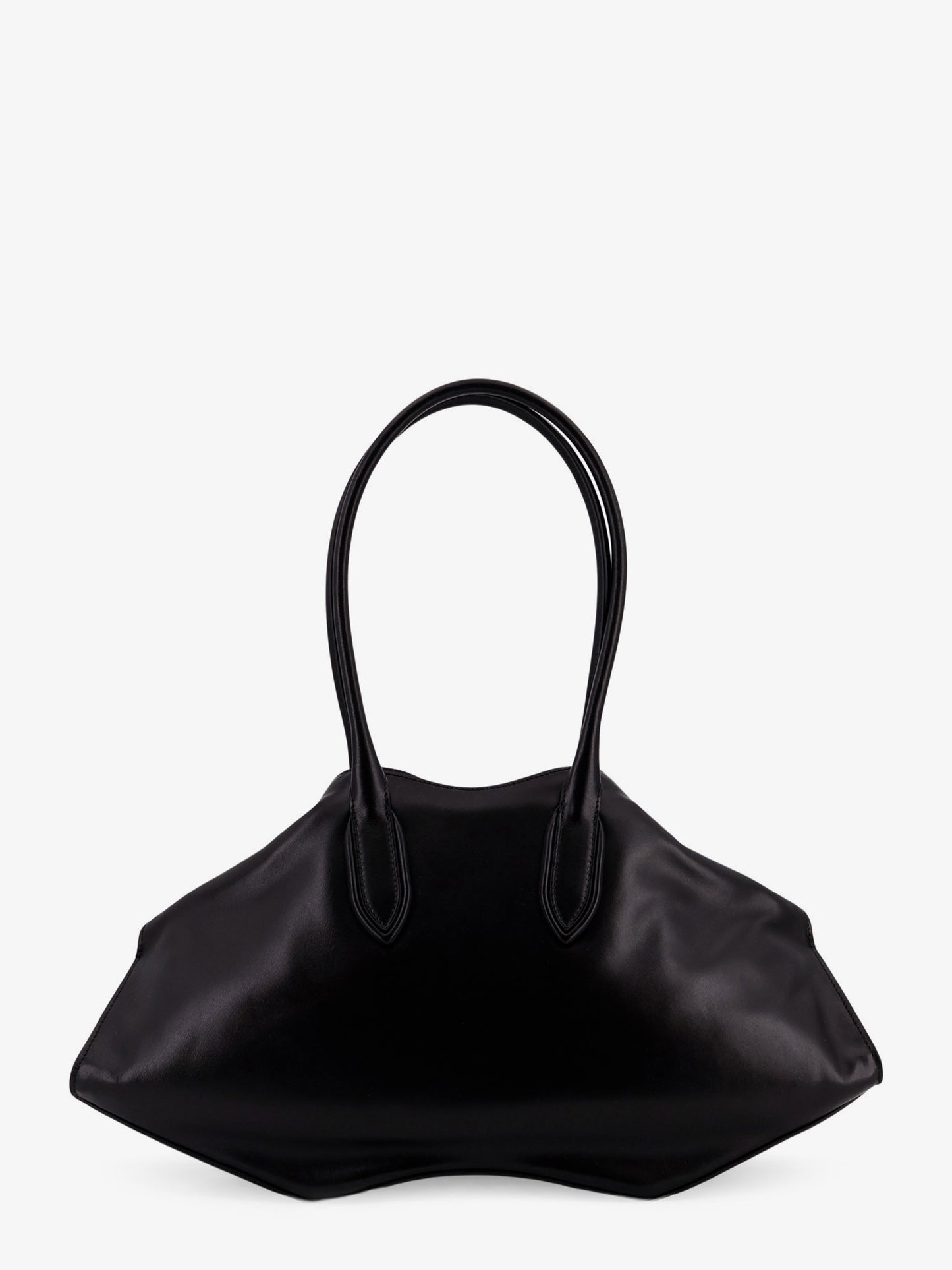 Manta leather shoulder bag with all-over metal details